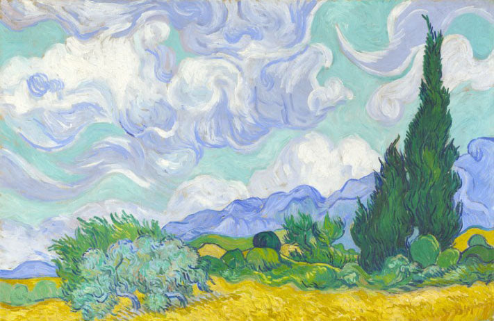 Champ de blé avec cyprès - Van Gogh<br>Casse-tête de 1000 pièces