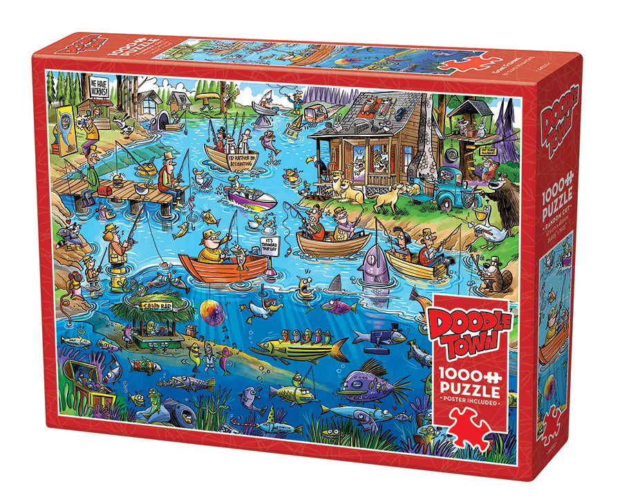 DoodleTown: Gone Fishing 1000-Piece Puzzle