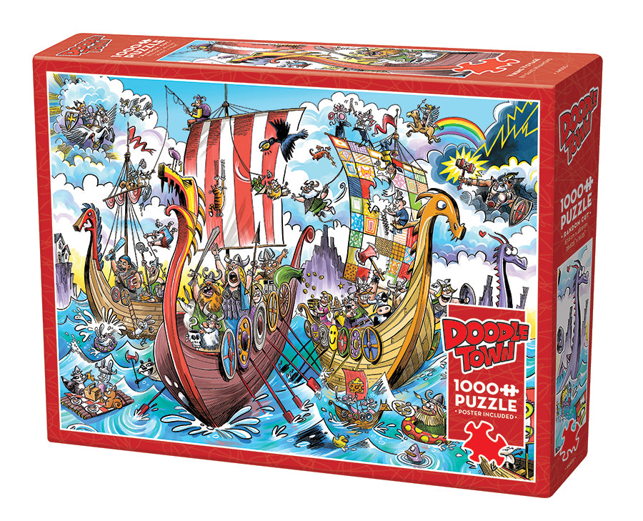 DoodleTown: Viking Voyage 1000-Piece Puzzle