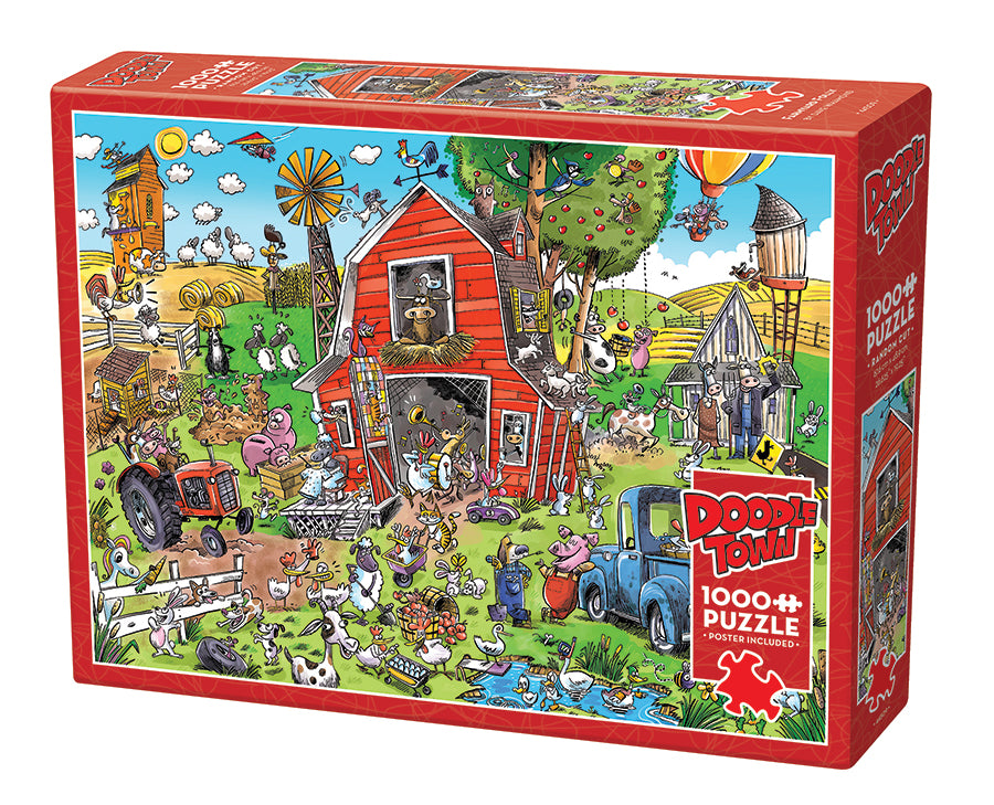 DoodleTown - Farmyard Folly 1000-Piece Puzzle