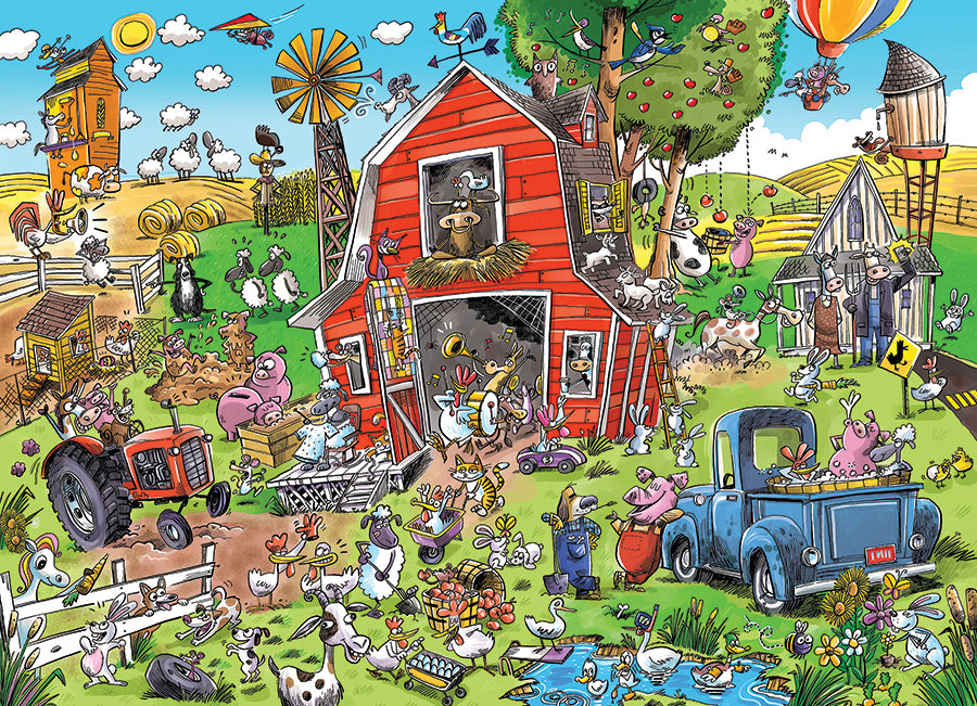 DoodleTown - Farmyard Folly 1000-Piece Puzzle