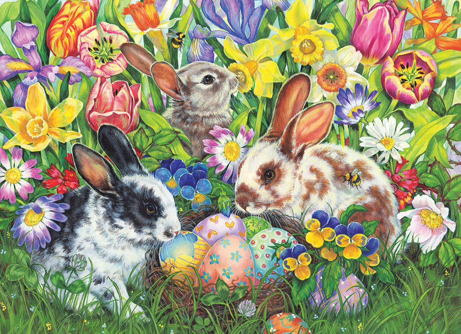 Easter Bunnies 350-Piece Family Puzzle