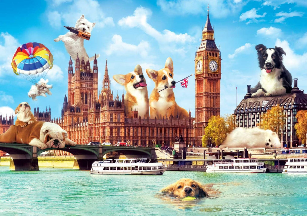 Dogs in London 1000-Piece Puzzle