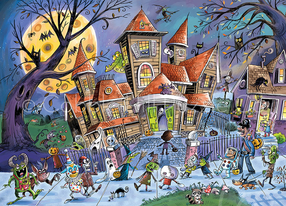 DoodleTown Haunted House 500-Piece Puzzle
