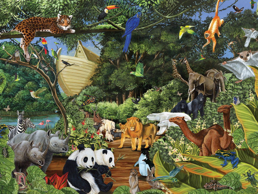 Noah's Gathering 350-Piece Family Puzzle OLD BOX