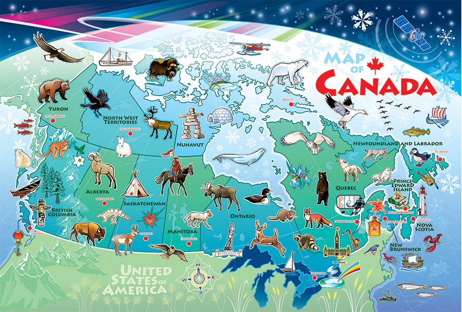 Canada Map<br>35-Piece Tray Puzzle