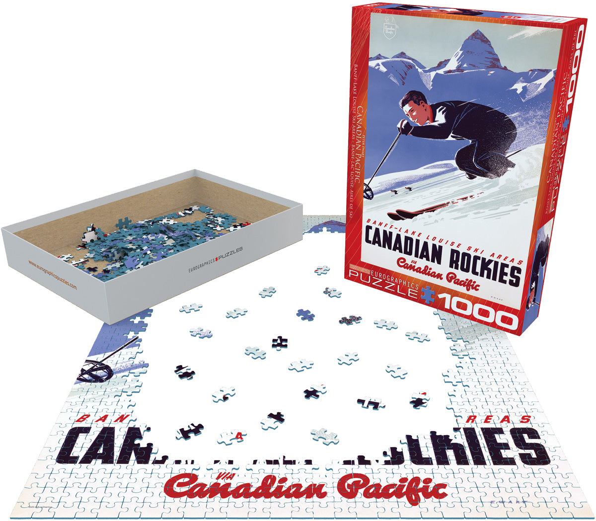 Banff Lake Louise Ski Areas 1000-Piece Puzzle