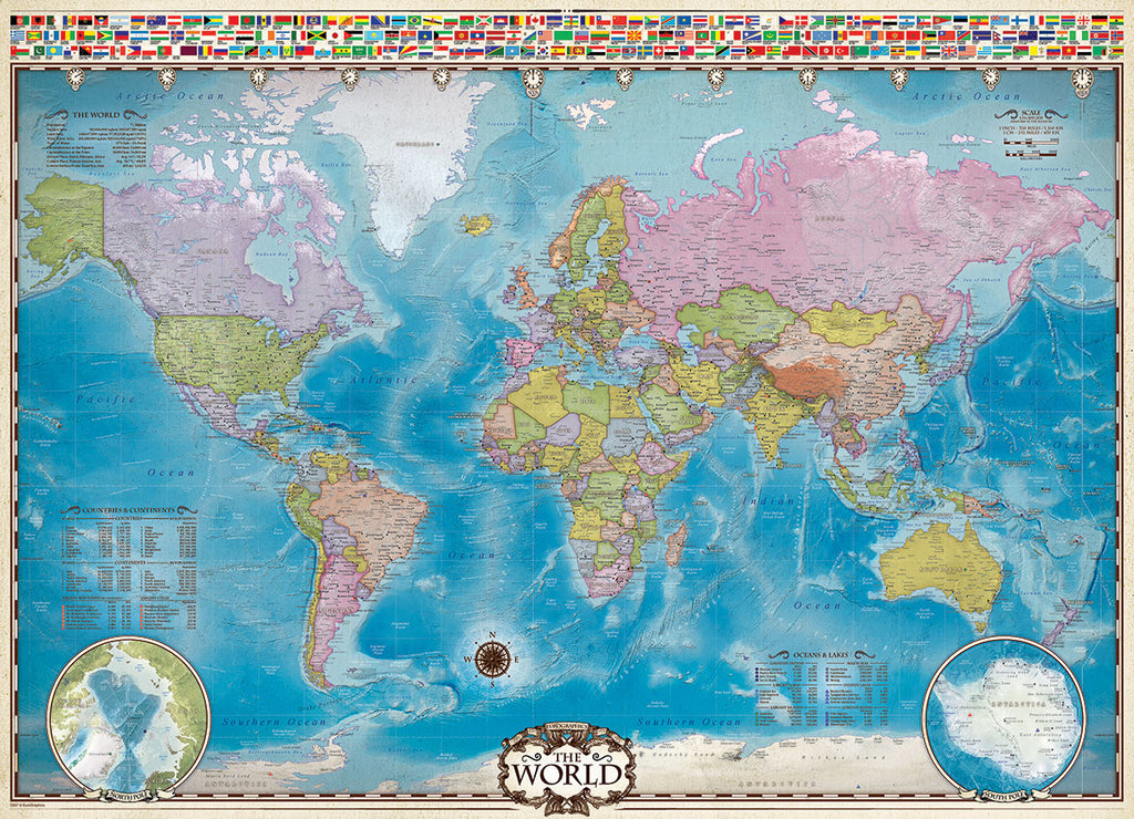 Map of the World 1000-Piece Puzzle