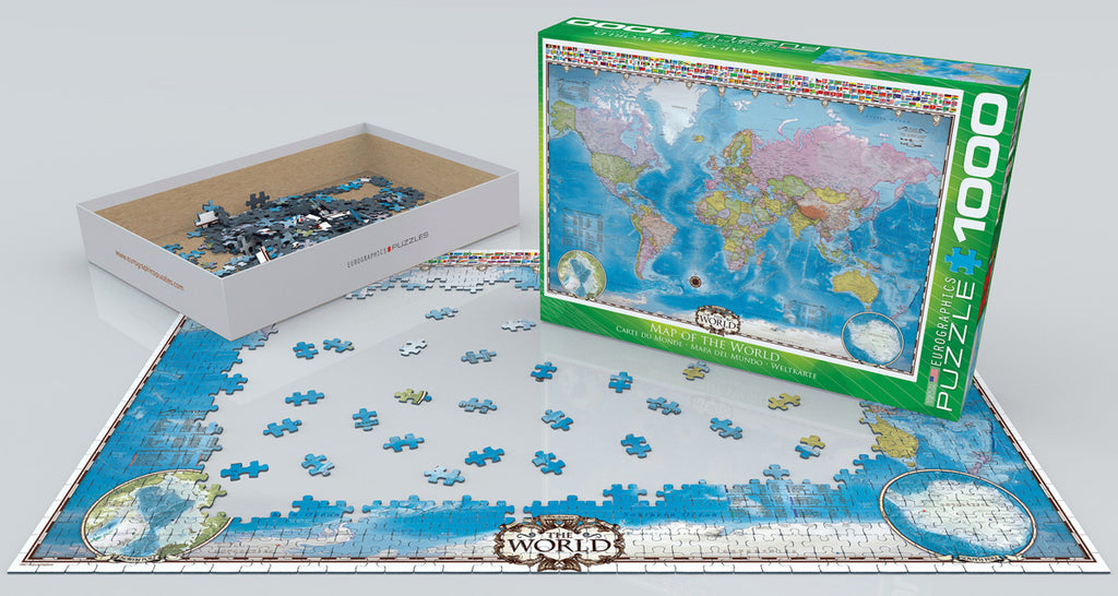 Carte du monde<br>Casse-tête de 1000 pièces