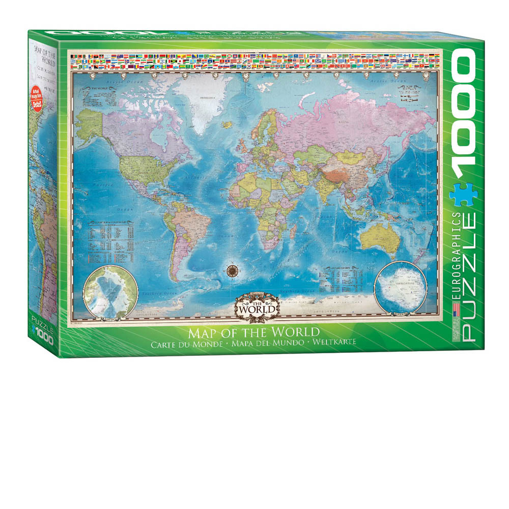 Carte du monde<br>Casse-tête de 1000 pièces