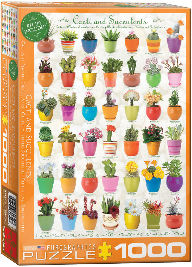 Cactus et Succulents<br>Casse-tête de 1000 pièces