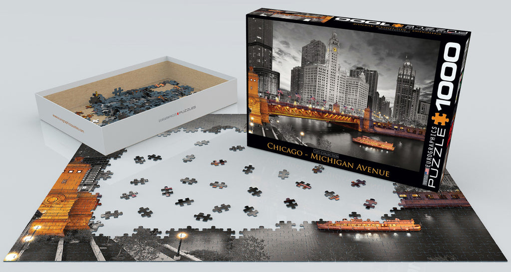 Chicago Michigan Avenue 1000-Piece Puzzle