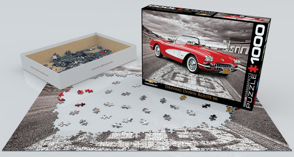 Corvette 1959 - Route 66<br>Casse-tête de 1000 pièces