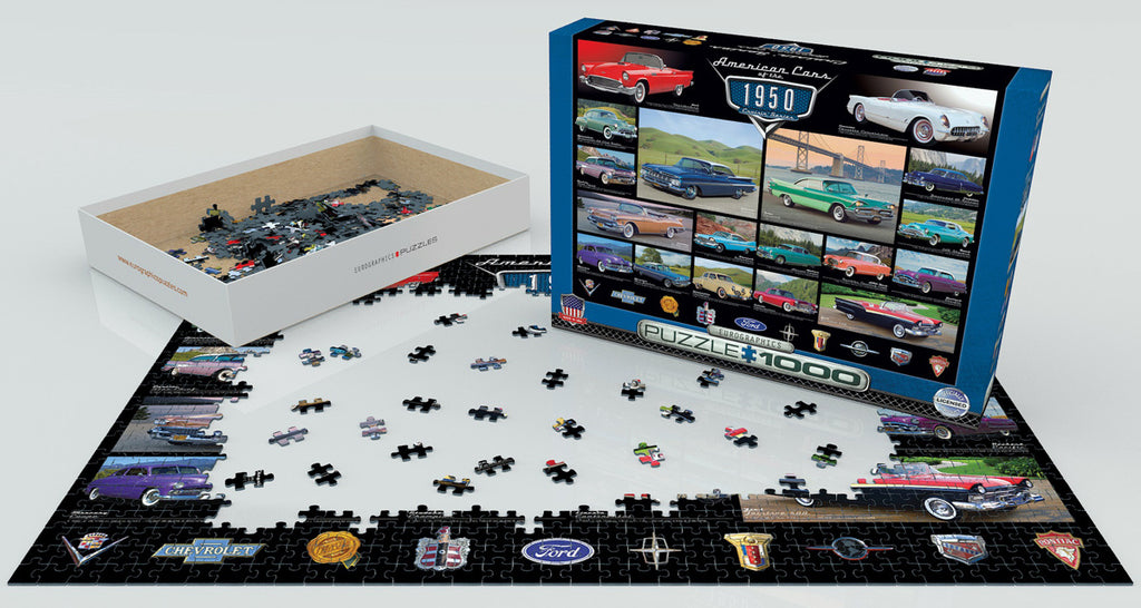 American Cars of the 1950s 1000-Piece Puzzle