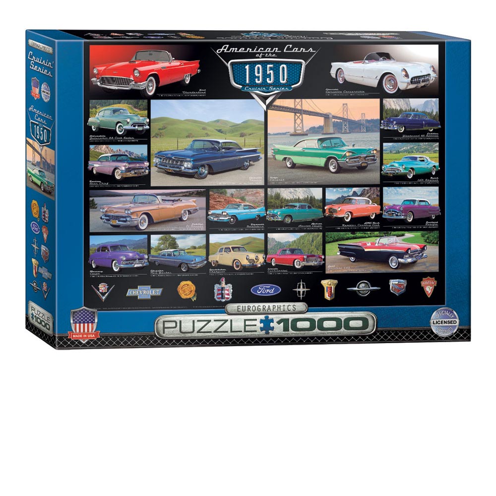 American Cars of the 1950s 1000-Piece Puzzle