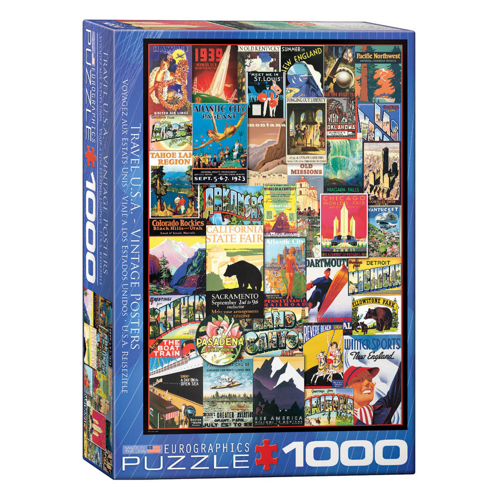 Travel USA Vintage Posters<br>1000-Piece Puzzle