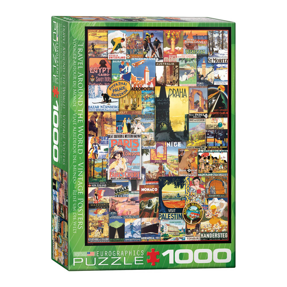 Travel Vintage Posters 1000-Piece Puzzle