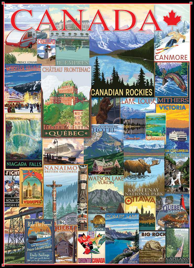 Travel Canada Vintage Posters 1000-Piece Puzzle