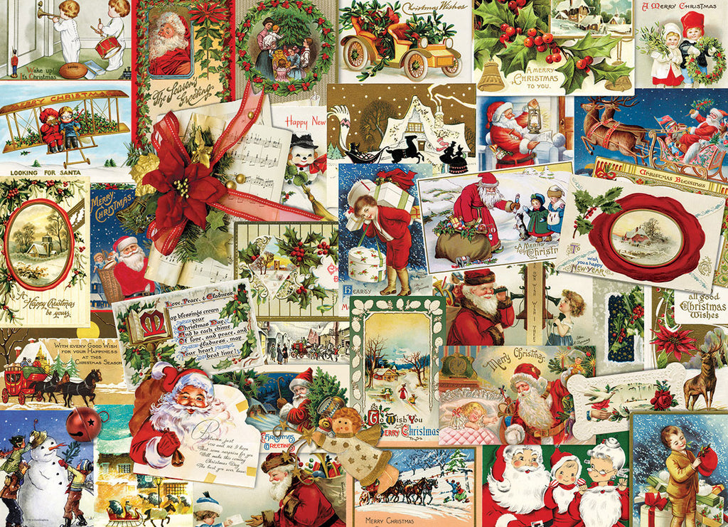 Vintage Christmas Cards 1000-Piece Puzzle