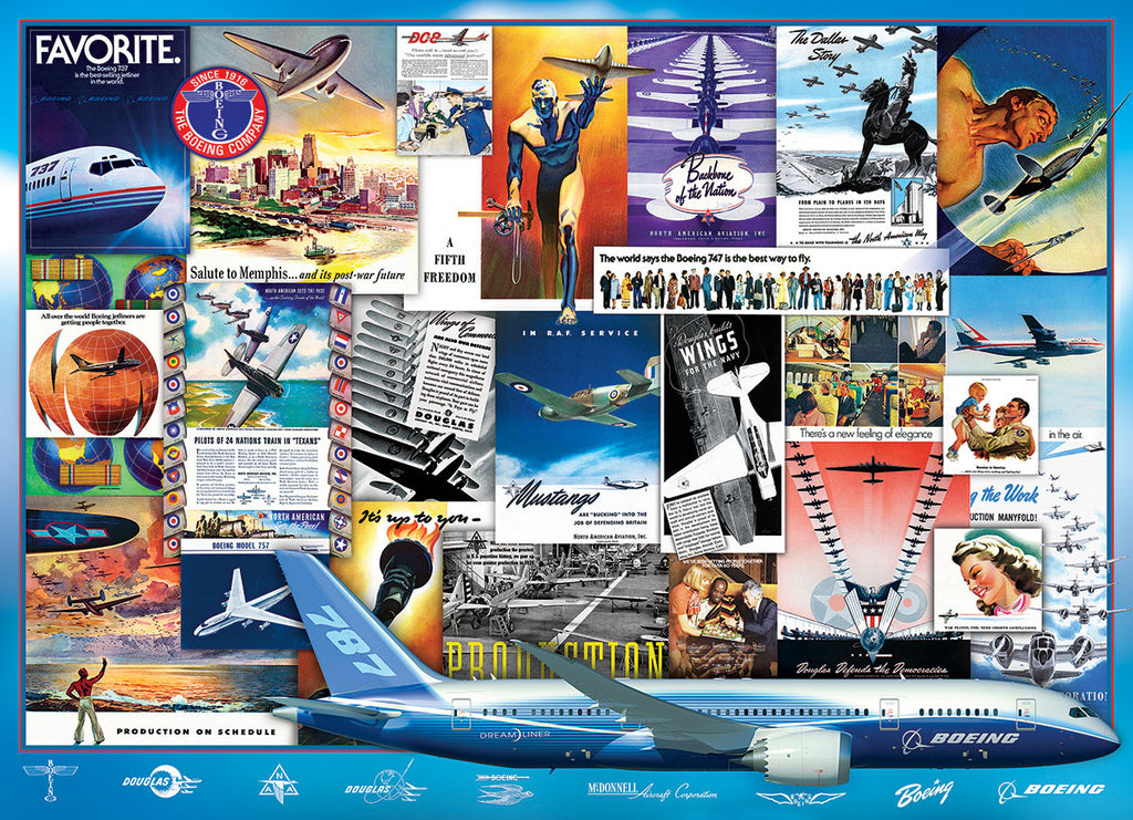 Boeing - Collection de publicités<br>Casse-tête de 1000 pièces