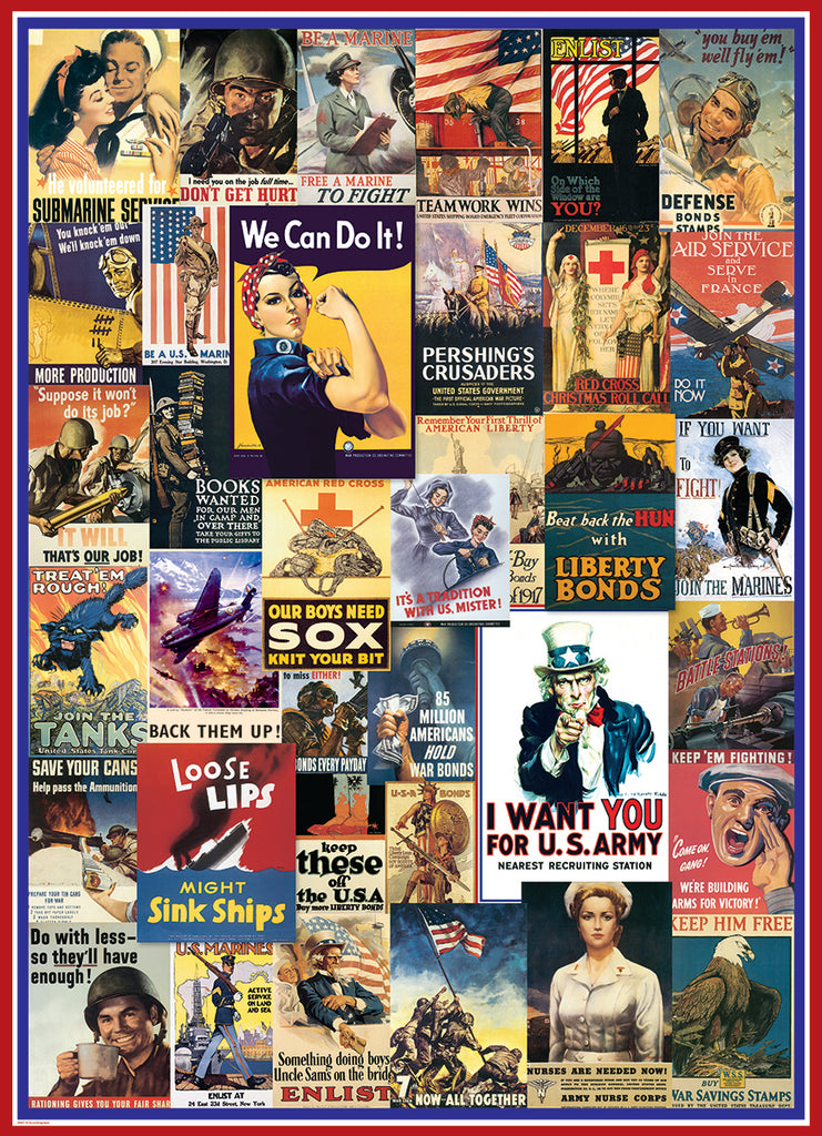 World War I & II Vintage Posters 1000-Piece Puzzle