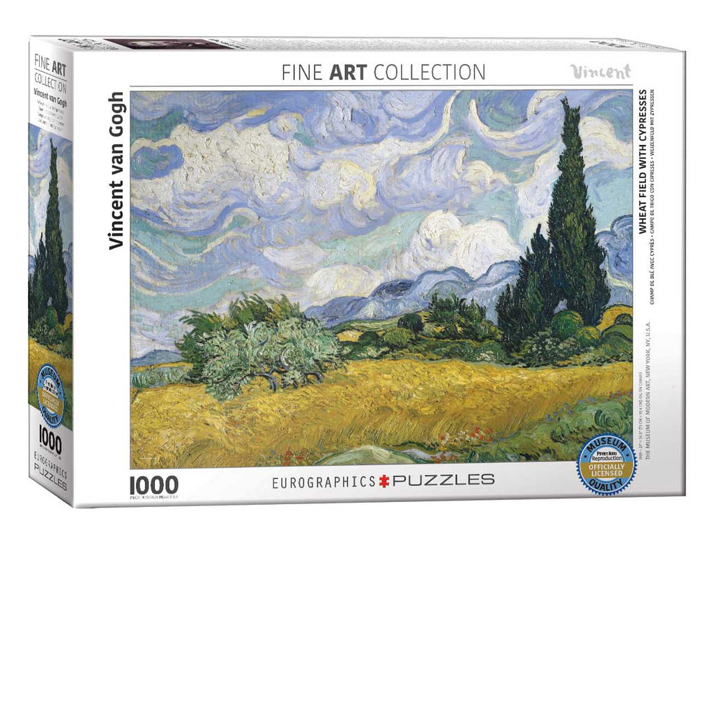 Wheat Field with Cypresses 1000-Piece Puzzle