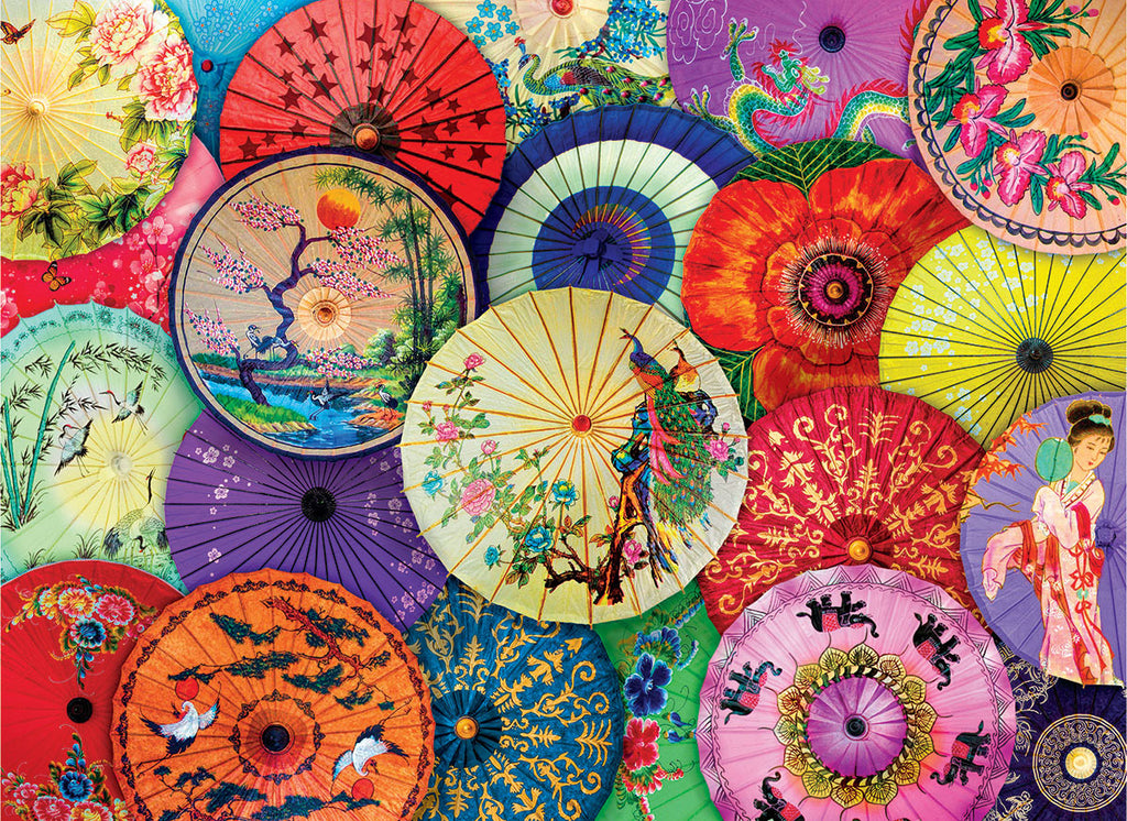 Asian Oil Paper Umbrellas 1000-Piece Puzzle