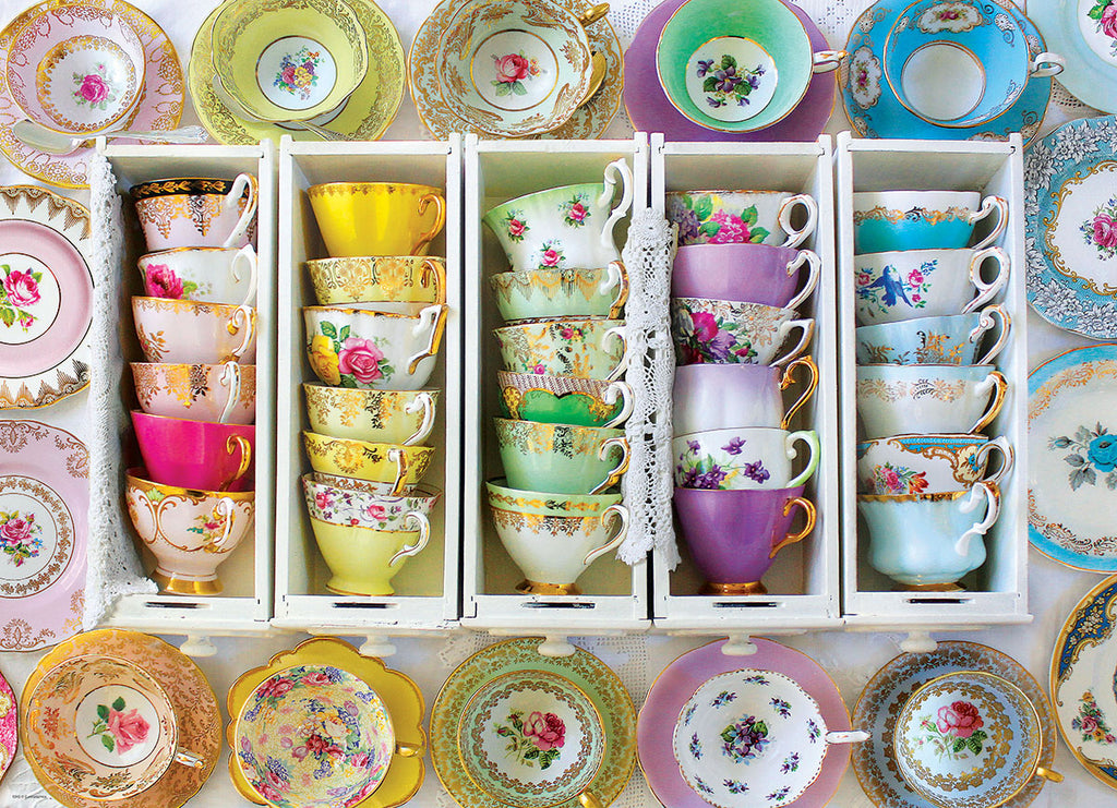 Tasses à thé colorées<br>Casse-tête de 1000 pièces