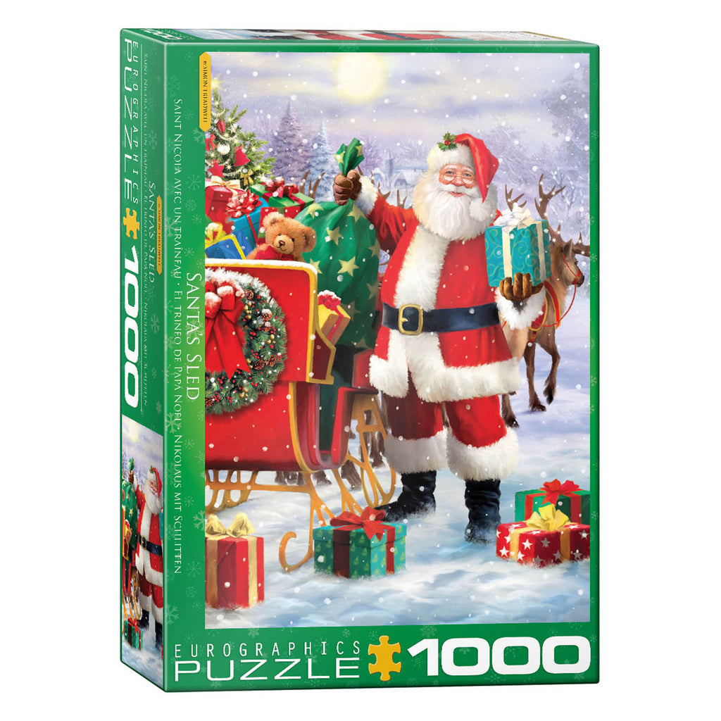Santa with Sled 1000-Piece Puzzle