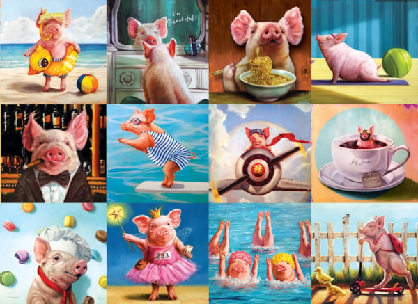 Funny Pigs 1000-Piece Puzzle