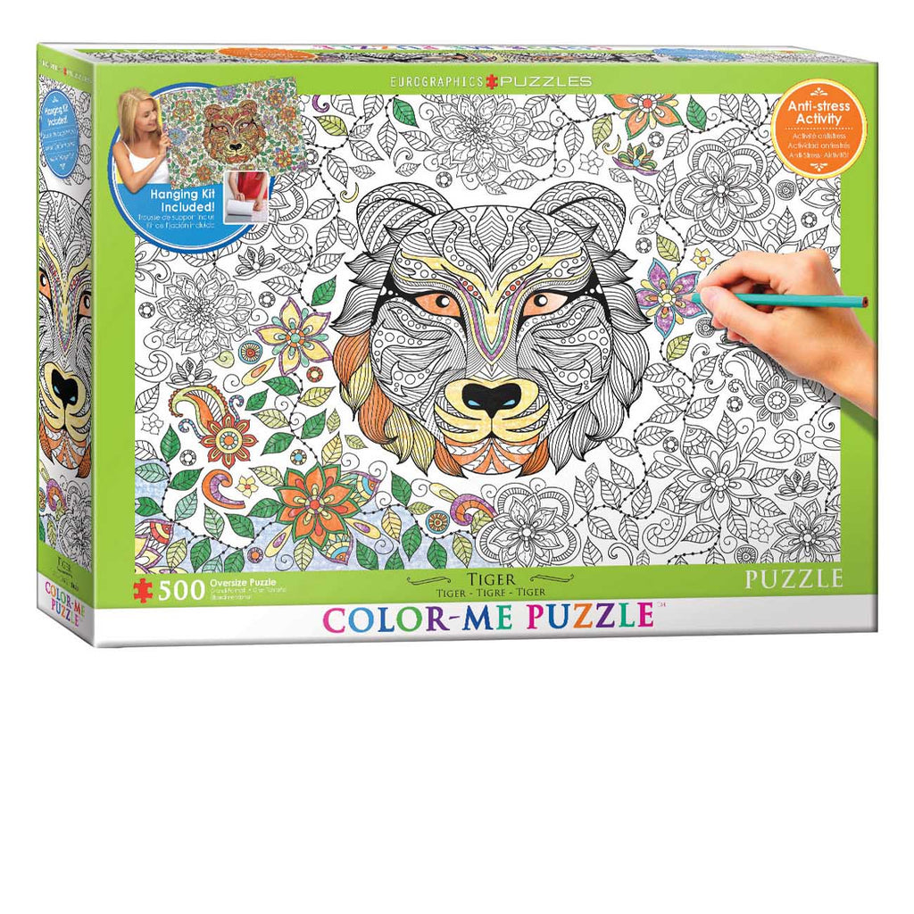 Tiger Color-Me 500-Piece Puzzle