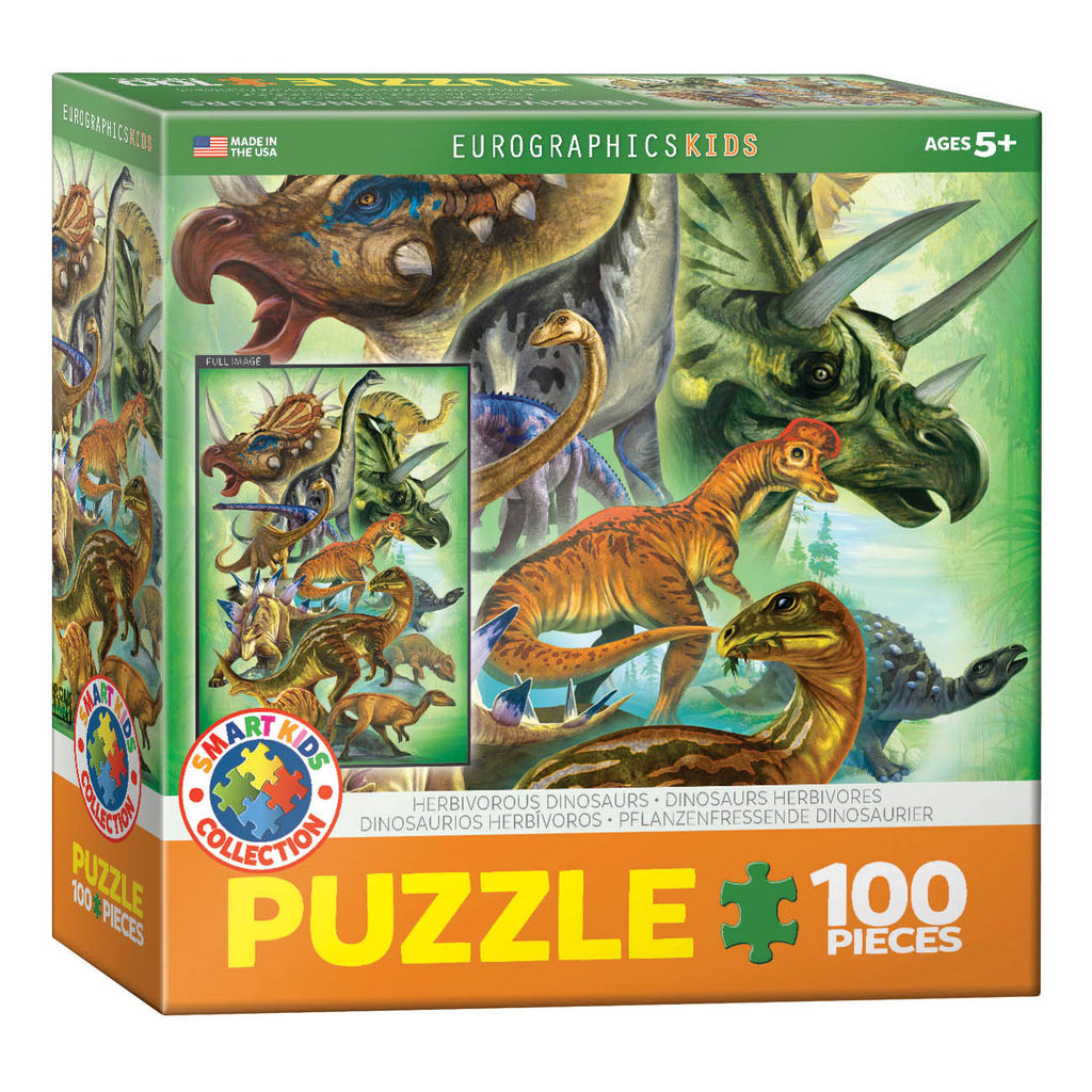 Herbivorous Dinosaurs 100-Piece Puzzle