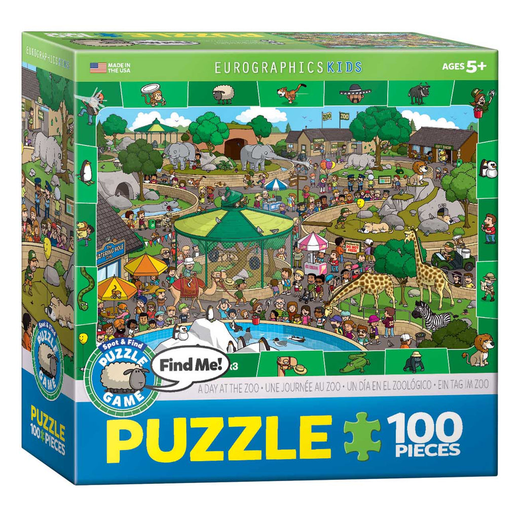 A Day in the Zoo 100-Piece Puzzle