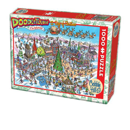 DoodleTown - 12 jours de Noël<br>Casse-tête de 1000 pièces