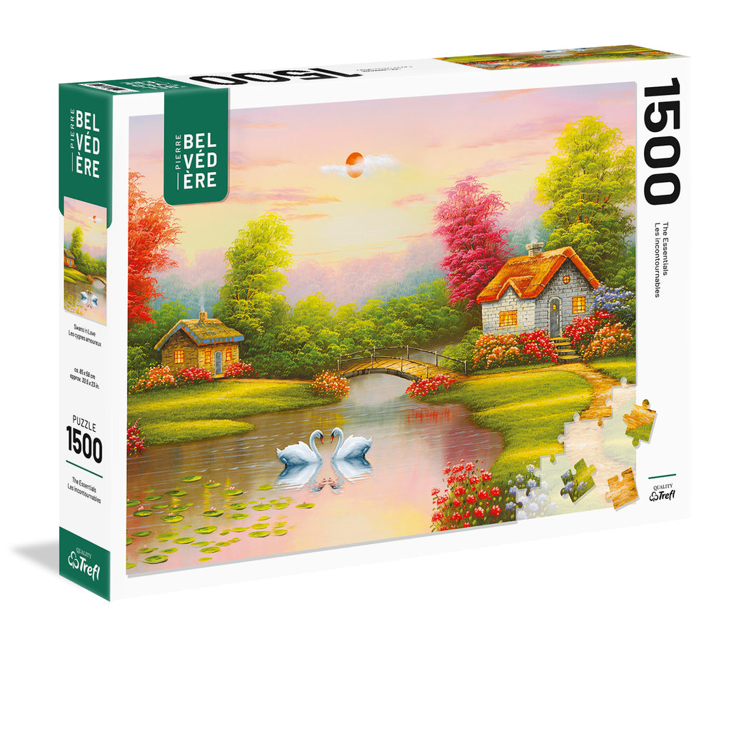 Swans in Love 1500-Piece Puzzle