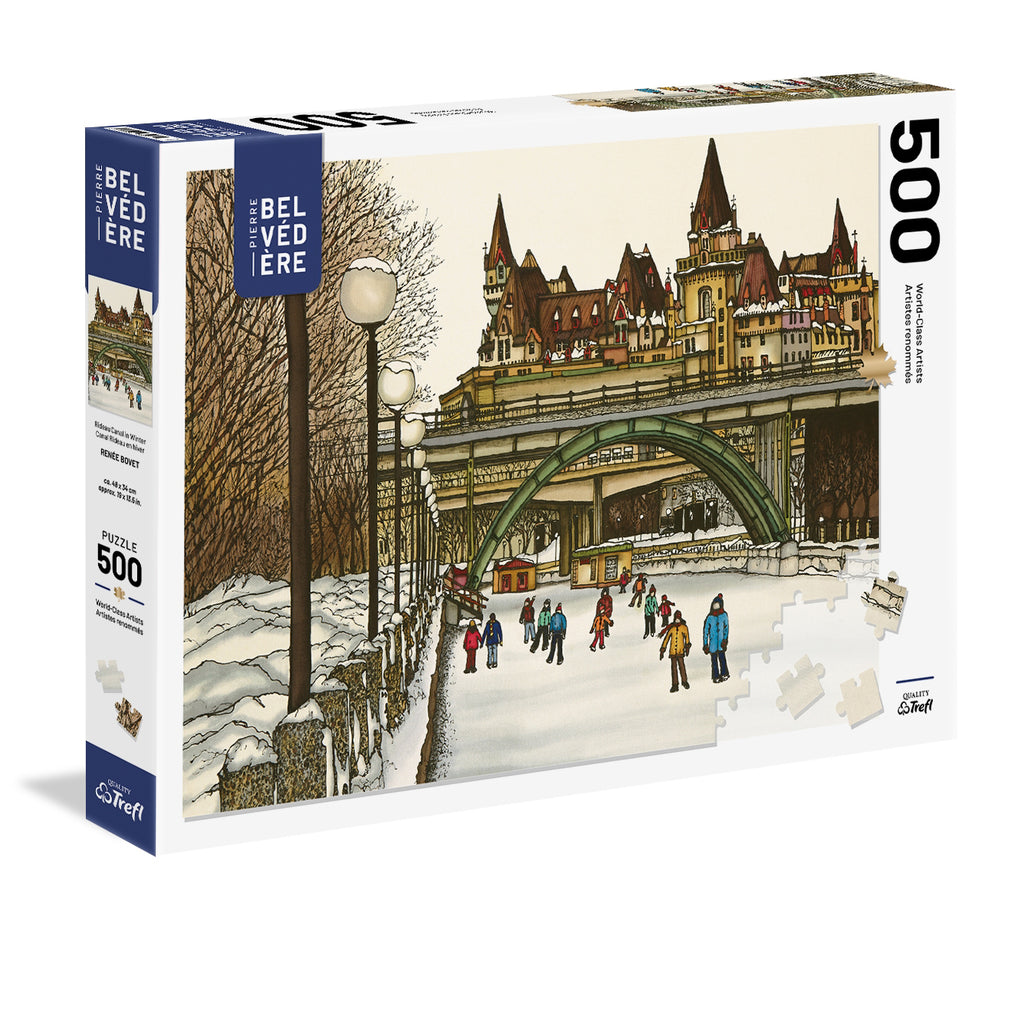 Canal Rideau en hiver<br >Casse-tête de 500 pièces