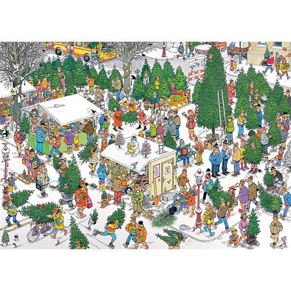 Christmas Dinner & Christmas Tree Market 2x1000-Piece Puzzle