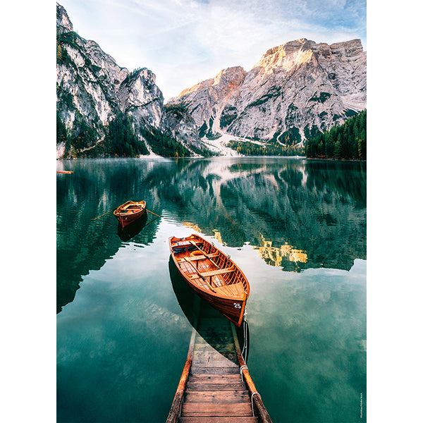 Les barques du lac de Braies - Casse-tête de 500 pièces