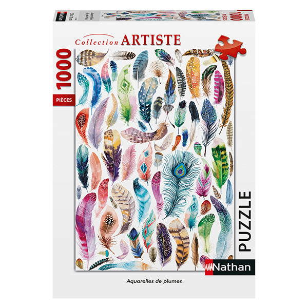 Aquarelles de plumes 1000-Piece Puzzle