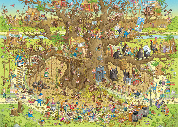 Monkey Habitat 1000-Piece Puzzle
