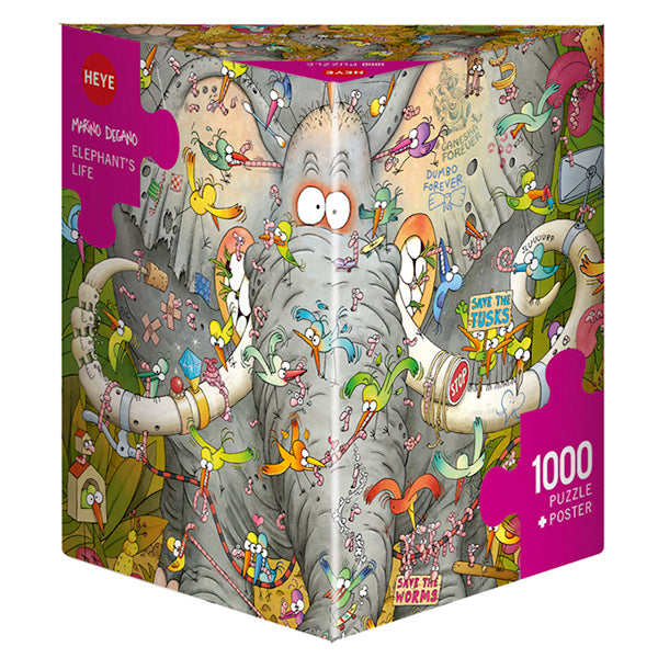 Elephant's Life 1000-Piece Puzzle