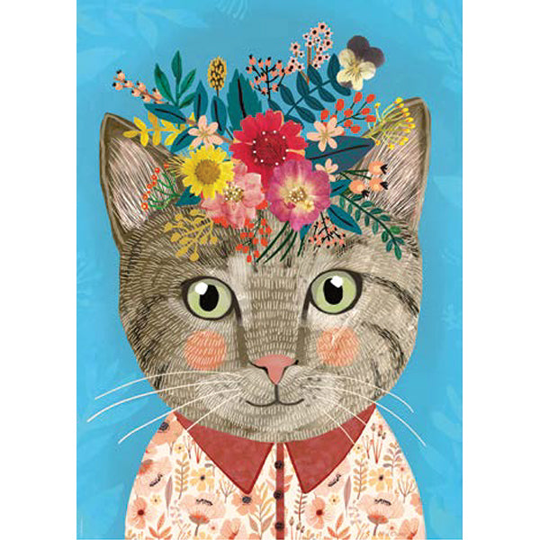 Pretty Feline, Floral Friends<br>Casse-tête de 1000 pièces 