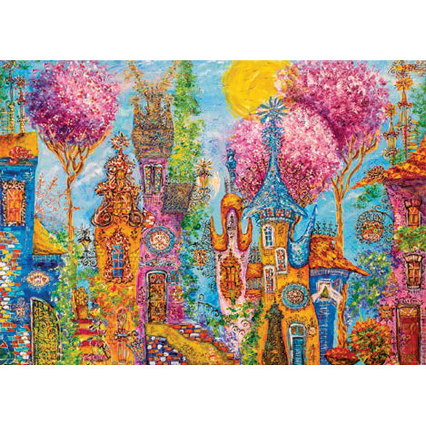 Pink Trees, Charming Village 1000-Piece Puzzle
