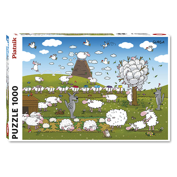 Sheep in Paradise 1000-Piece Puzzle
