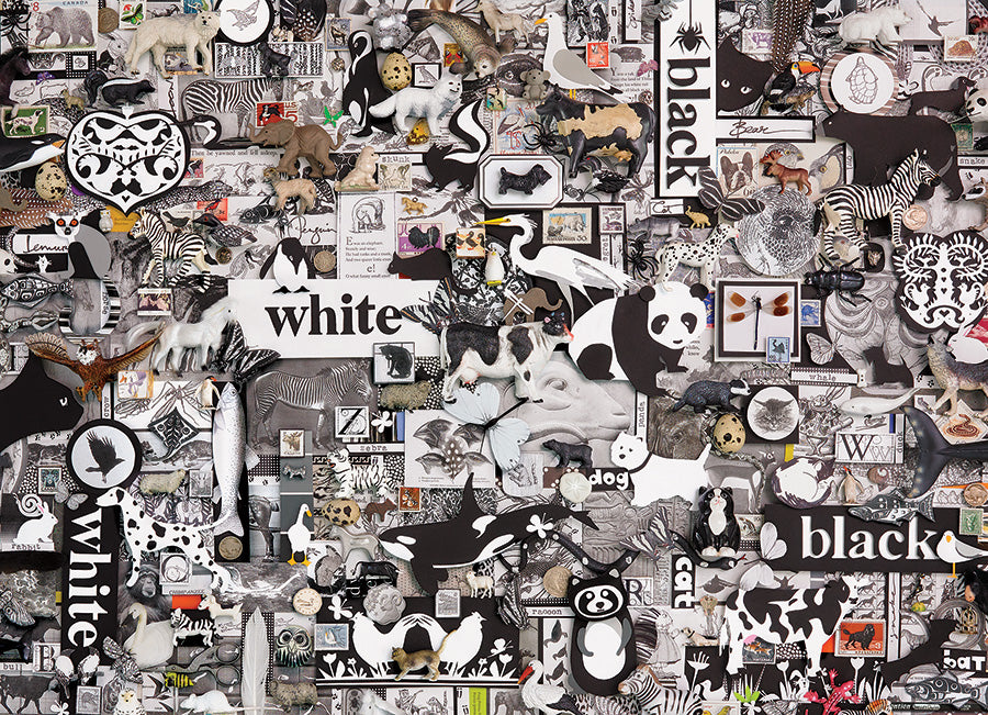 Noir et blanc - Animaux<br >Casse-tête de 1000 pièces