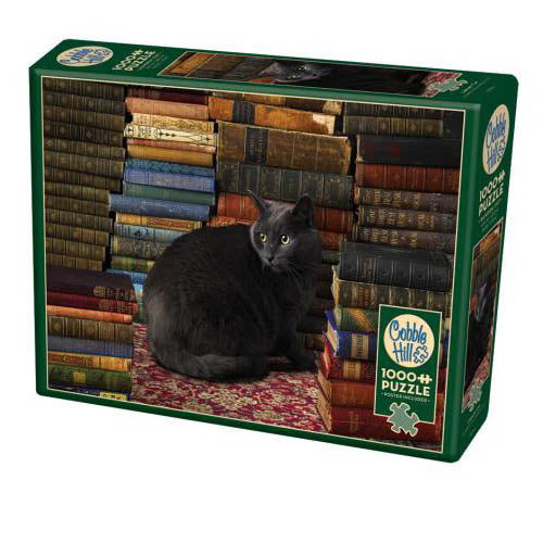 Library Cat 1000-Piece Puzzle