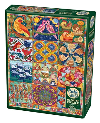 Twelve Days of Christmas Quilt 1000-Piece Puzzle