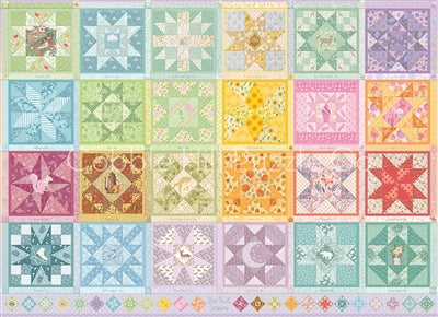 Star Quilt Seasons 1000-Piece Puzzle OLD BOX