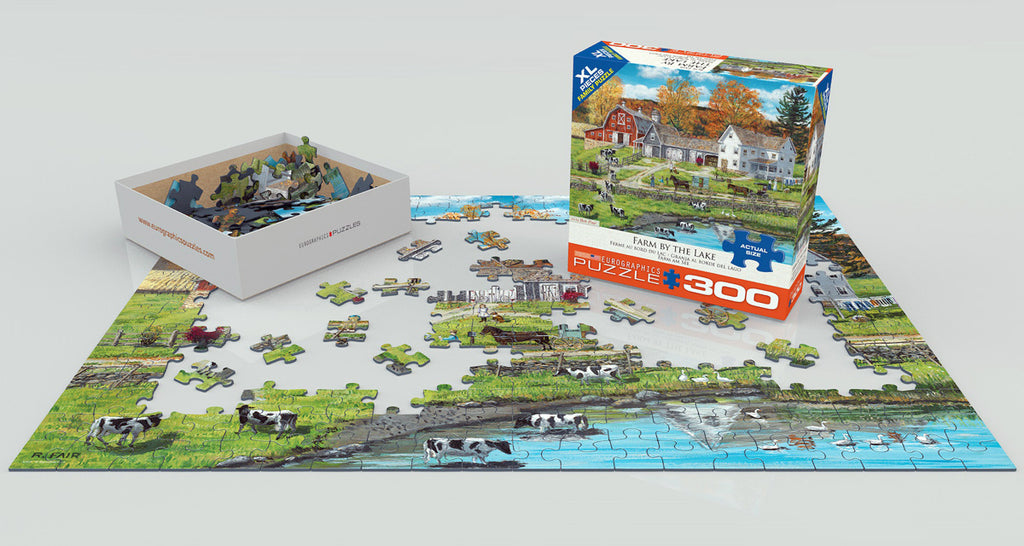 Farm by the Lake 300-Piece Puzzle