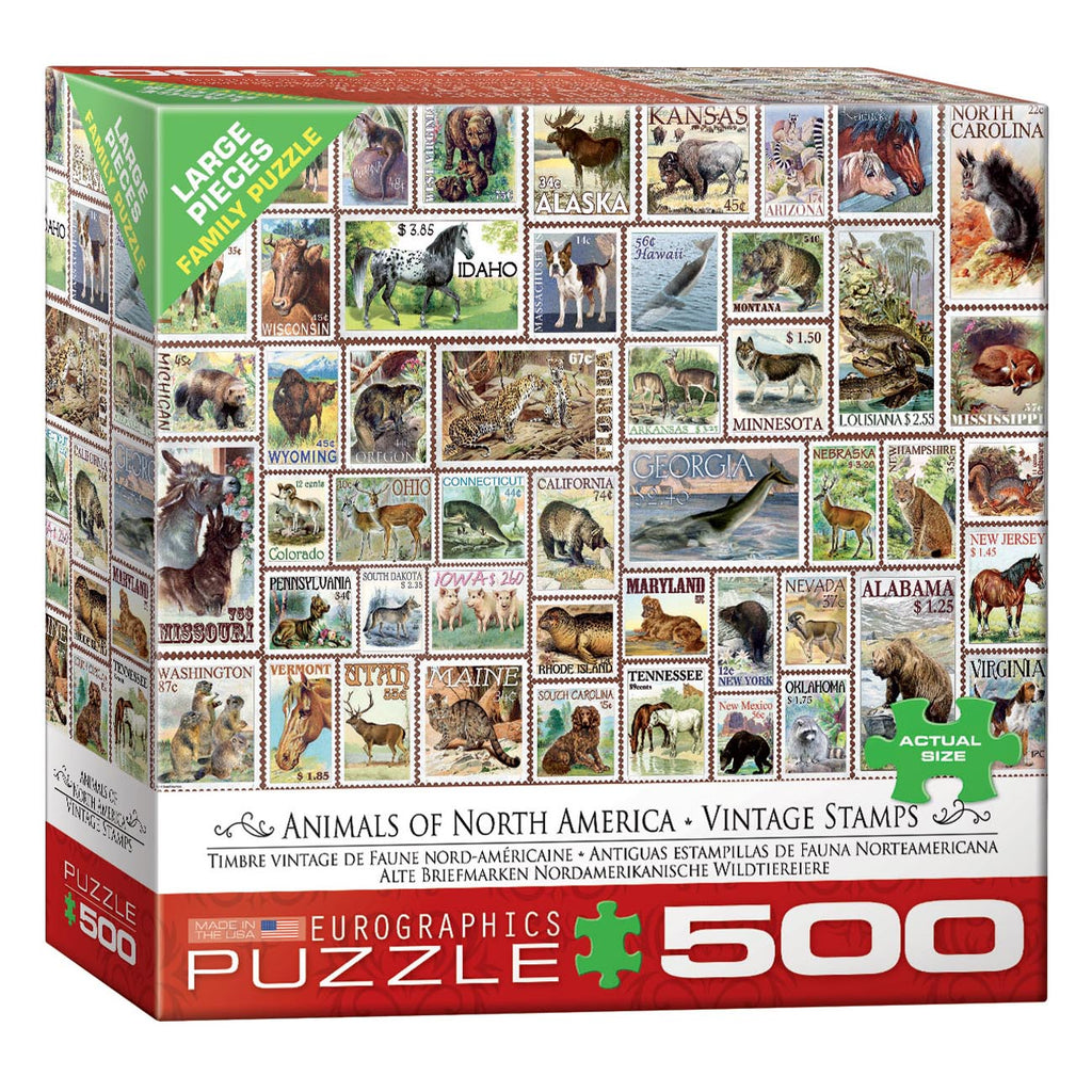Animals of North America 500-Piece Puzzle
